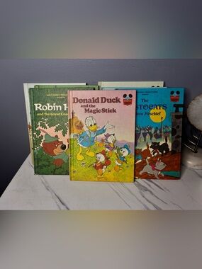 Vintage Disney Wonderful World of Reading Book Lot of 7 Hardcovers